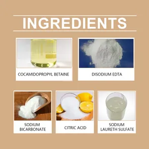 Tabla de ingredientes para pastillas lavavajillas con ácido cítrico y EDTA sódico