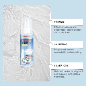 Detailed info for Footwear Deodorant Spray showing ethanol and silver ions ingredients