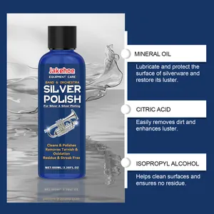 Vista dettagliata degli ingredienti del polish argento Jakehoe: olio minerale e alcol