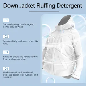 Detailed features of gentle down jacket fluffing detergent with bubble effect