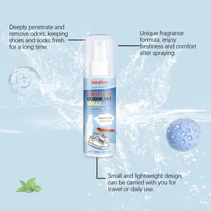 Jakehoe footwear deodorant spray showing fresh scent and odor removal features