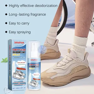 Jakehoe 100ml footwear deodorant spray for efficient shoes and socks odor removal