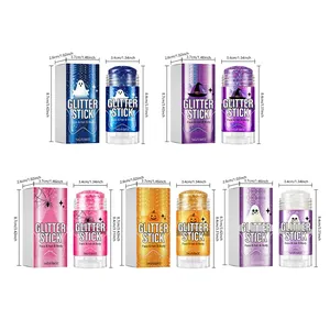 Set di bastoncini glitter per Halloween per viso e capelli con dimensioni
