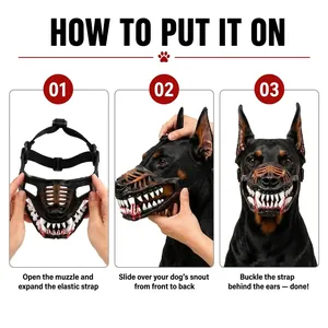 Schritt-für-Schritt-Anleitung zum Anlegen des Monster-Hunde-Maulkorbs für Halloween
