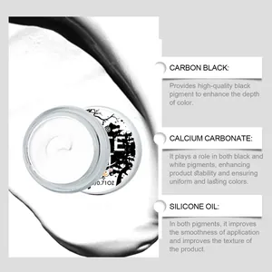 Ingrédients de peinture corporelle Halloween avec noir de carbone et carbonate