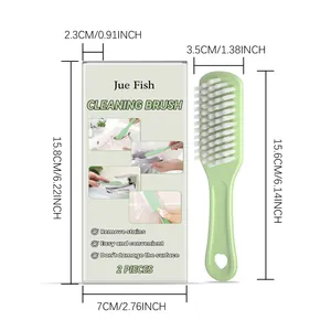Detailed dimensions of the Jue Fish multi-purpose cleaning brush with soft bristles