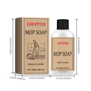 Especificaciones de dimensiones detalladas del jabón de mopa Jakehoe y su embalaje de limpieza