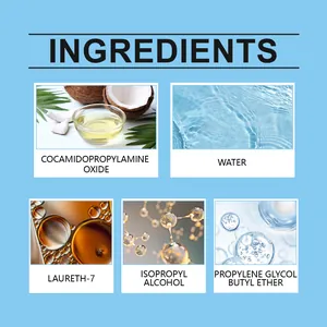 Effective ingredients list for white shoe foam cleaner showing cleaning formulation.