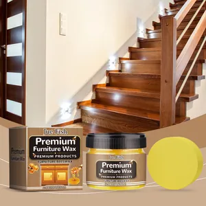 Jue Fish Furniture Maintenance Wax Multi-Purpose Beeswax For Wood Polishing Cleaning And Renovation With Sponge Set