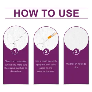 Step-by-step instructions for applying waterproof coating on cracked wall surfaces.