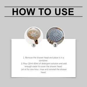 Detailed instruction guide on how to use shower head cleaner to remove limescale effectively