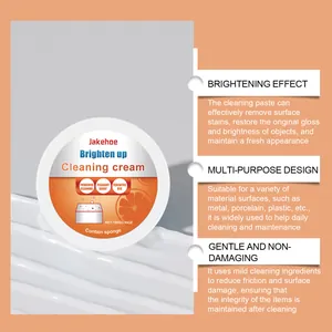Detail showing brightening and multi-purpose features of Jakehoe cleaning cream.