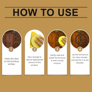 How to use furniture wax: clean surface, apply with sponge, polish, and dry naturally