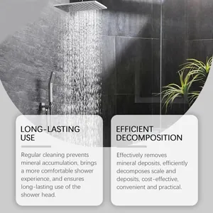 Efficient shower head cleaner descaling results for long-lasting use and water flow
