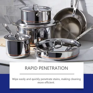 High-performance stainless steel cleaning paste for efficient removal of stains on cookware