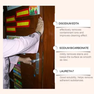 Ingredients detail of multi-functional adhesive remover showing cleaning efficacy