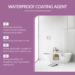 Waterproof coating agent effectively seals cracks for indoor and outdoor repairs.