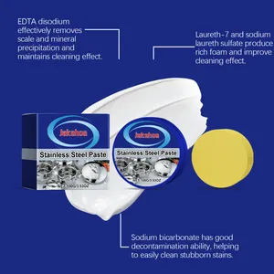Detailed view of Jakehoe stainless steel cleaning paste ingredients for decontamination