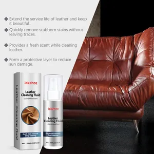 Jakehoe leather cleaning fluid for sofa maintenance and deep stain removal 100ml