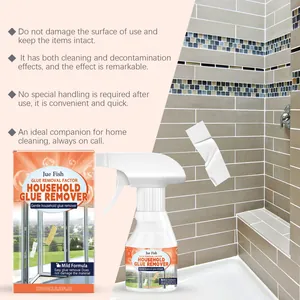 Effective Jue-Fish household glue remover spray for cleaning tape residue from tiles