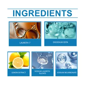 Vista dettagliata degli ingredienti con estratto di limone per pastiglie lavatrice