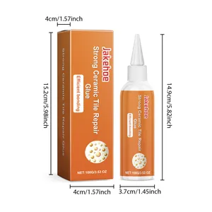 Jakehoe ceramic tile repair glue with dimensions, 100g/3.53 oz strong bonding adhesive.