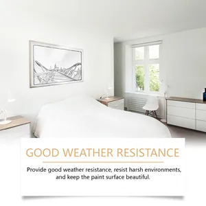 Pristine white bedroom wall finish showcasing weather-resistant wall repair paste.