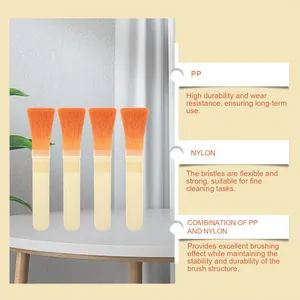 Detailed view of multipurpose gap cleaning brushes featuring durable PP handles and nylon bristles