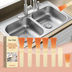 JUE FISH Crevice Cleaning Brush With Nylon Bristles For Bathroom Sink Kitchen Water Tank Window Track Gap Deep Cleaning Tools