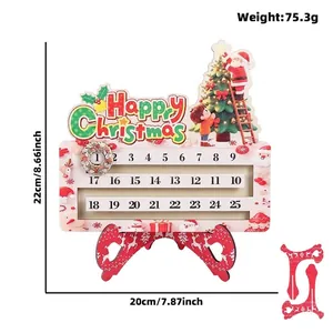 Size and weight specifications for the wooden Christmas countdown advent calendar ornament