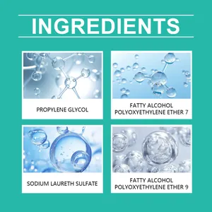 Detailed laundry detergent ingredient list including Propylene Glycol and Sodium Laureth Sulfate