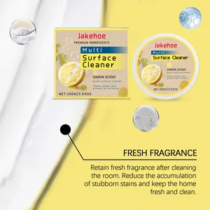 Jakehoe lemon scent multi surface cleaner paste for home stains, 100g jar detail