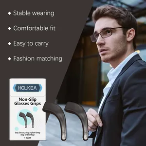 Detail of HOUKEA non-slip glasses ear grips for stable and comfortable sports wearing.