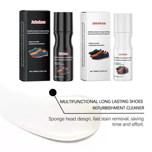 Detailed view of JAKEHOE multifunctional shoe cleaner with sponge head applicator