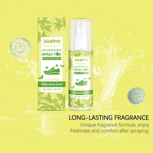 Jakehoe 100ml deodorizing spray for shoes and socks with fresh fragrance and quick-dry formula.