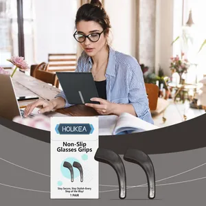 HOUKEA Glasses Anti-slip Hooks Soft Plastic Sport Ear Grips Comfortable Stable Eyewear Accessories For Universal Wearing