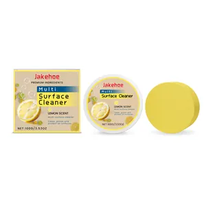 Jakehoe lemon scented multi-surface cleaner paste with yellow application sponge