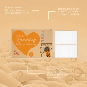Jakehoe laundry detergent sheets detail showing box and 30 portable cleaning strips