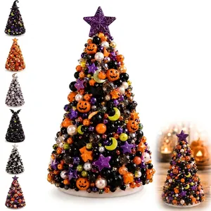Kit Arbre de Noël en Perles DIY Ornement Halloween Citrouille Fantôme Chauve-souris Décoration de Bureau Fait Main Artisanat Fête
