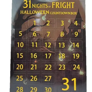 31 Nights of Fright Halloween aftelbox met 31 genummerde deurtjes voor verrassingen.