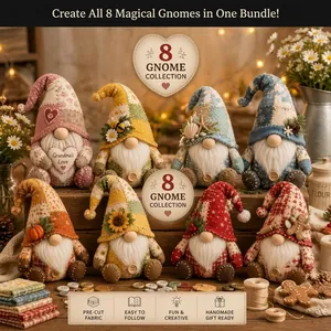 Handgemaakt Patchwork Kabouter DIY Pakket Katoenen Stof Kabouter Collectie Voor Huis Kerst Decoratie Seizoensgebonden Knutselcadeau