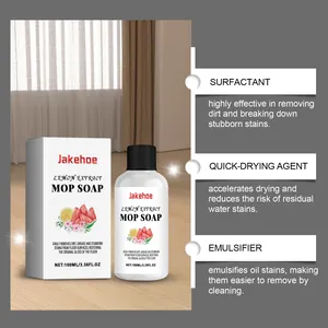 Detailed view of Jakehoe lemon extract mop soap with surfactant and emulsifier benefits