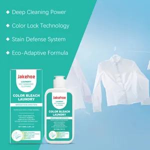 Jakehoe color bleach laundry detergent for deep stain removal and clothing protection.