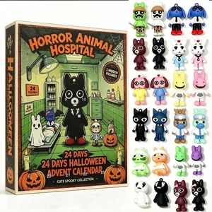 Halloween adventskalender met 24 schattige en griezelige horror dierenziekenhuis figuren