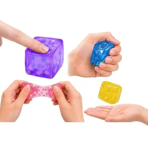 Set bunter Würfel-Sensorikspielzeuge zum Stressabbau mit Schneeflockenmustern