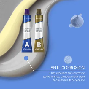 Détail de la colle AB Jaysuing pour métal avec anticorrosion et super adhérence.