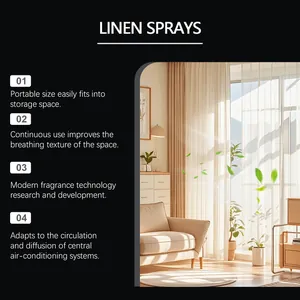 Detalle que destaca los beneficios del spray para ropa en una sala de estar