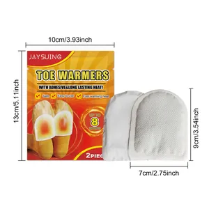 Calentadores de dedos JAYSUING desechables 7x9cm calor duradero 8 horas pack de 2