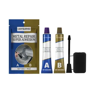 Kit d'adhésif de réparation métallique Jaysuing haute résistance avec tubes de colle A et B