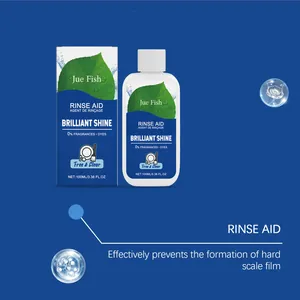 Detail view of Jue Fish Dishwasher Rinse Aid for brilliant shine and scale prevention
